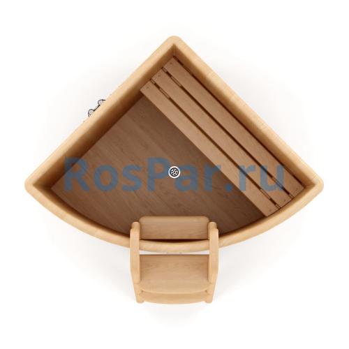 Угловая купель «PREMIUM» из кедра длина 1100 мм ширина 1100 мм высота 1150 мм