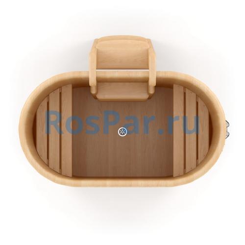 Овальная купель «PREMIUM» из кедра длина 1400 мм ширина 780 мм высота 1150 мм