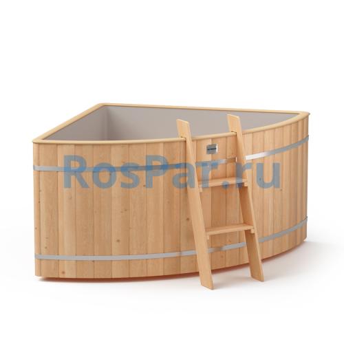 Угловая купель «ORIGINAL» с пластиковой вставкой длина 1500 мм ширина 1500 мм высота 900 мм