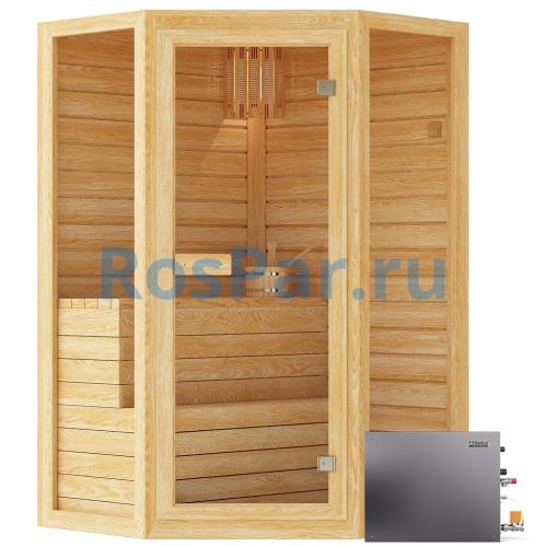 Паровая сауна двухместная угловая «COMFORT» с парогенератором «SteamLux»