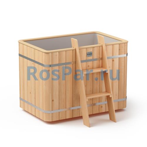 Прямоугольная купель «ORIGINAL» с пластиковой вставкой длина 1200 мм ширина 780 мм высота 900 мм