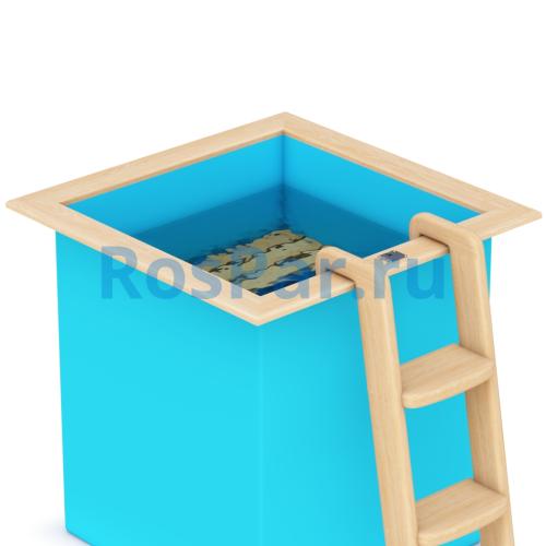 Квадратная купель «COMFORT» из полипропилена длина 1000 мм ширина 1000 мм высота 1000 мм