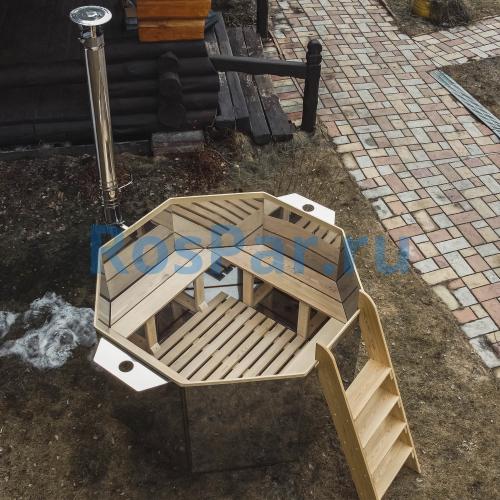 Банный чан 8 гр. «Сибирский знахарь» 1900 мм высота 1250 мм, глубина чаши 850 мм