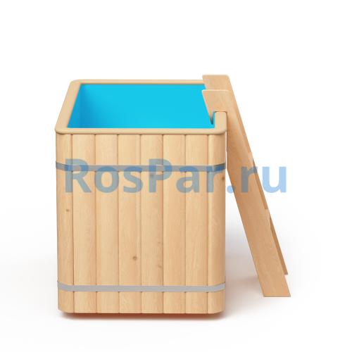 Прямоугольная купель «ORIGINAL» с пластиковой вставкой длина 1200 мм ширина 780 мм высота 900 мм