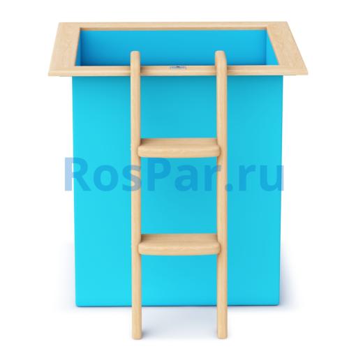 Квадратная купель «COMFORT» из полипропилена длина 1000 мм ширина 1000 мм высота 1000 мм