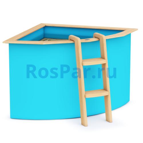 Угловая купель «COMFORT» из полипропилена длина 1500 мм ширина 1500 мм высота 1000 мм