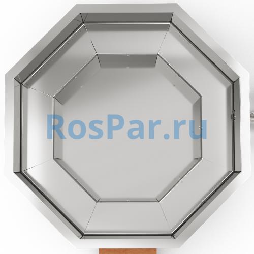 Фурако «PREMIUM Октагон» из нержавеющей стали с внешней печью 2350 мм