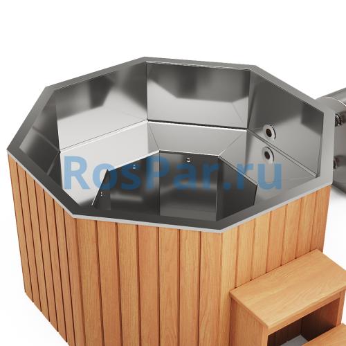 Фурако «PREMIUM Октагон» из нержавеющей стали с внешней печью 2150 мм