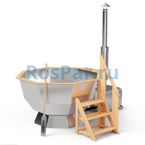 Банный чан «COMFORT» на подставке с внешней печью 2150 мм