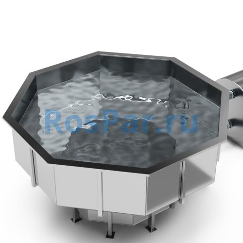 Фурако «PREMIUM terrace Октагон» из нержавеющей стали с внешней печью 2150 мм