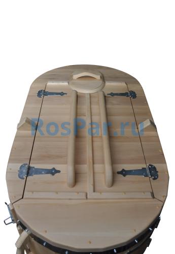Кедровая бочка полулежачая «Профессиональная» с парогенератором «SteamLux»