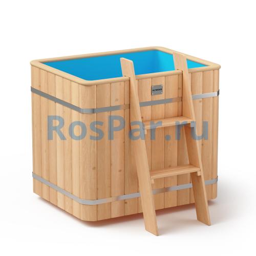 Прямоугольная купель «ORIGINAL» с пластиковой вставкой длина 1000 мм ширина 780 мм высота 900 мм