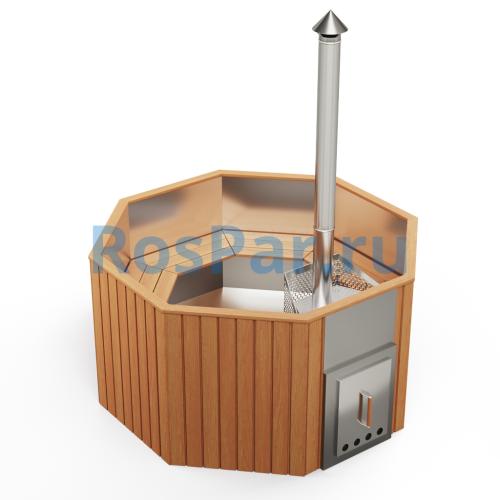 Фурако «COMFORT Октагон» из нержавеющей стали с интегрированной печью 1700 мм