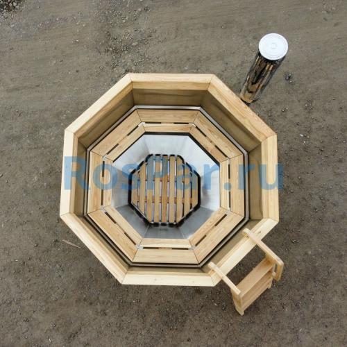 Банный чан «PREMIUM NEO BLACK» на подставке с печью 2150 мм