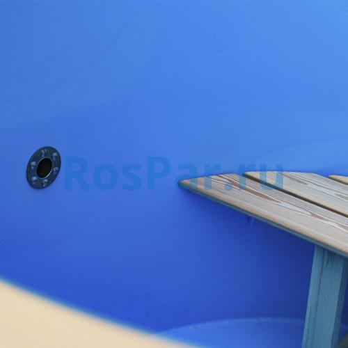 Фурако круглая «ORIGINAL» из сосны с пластиковой вставкой с внешней печью 1500 мм