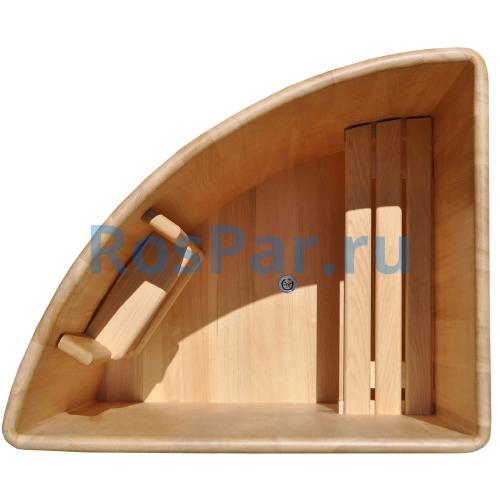 Угловая купель «PREMIUM» из кедра длина 1100 мм ширина 1100 мм высота 1150 мм