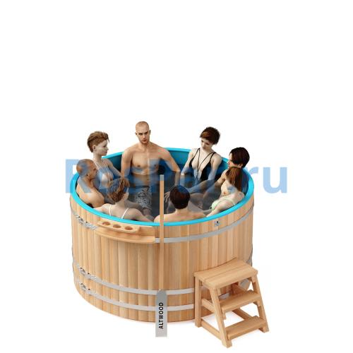 Фурако круглая «COMFORT» из лиственницы с термопластиковой вставкой с электроподогревом 2000 мм