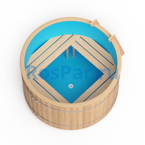 Круглая купель «ORIGINAL» с пластиковой вставкой диаметр 1450 мм высота 900 мм