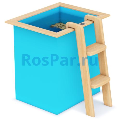 Прямоугольная купель «COMFORT» из полипропилена длина 1000 мм ширина 780 мм высота 1000 мм