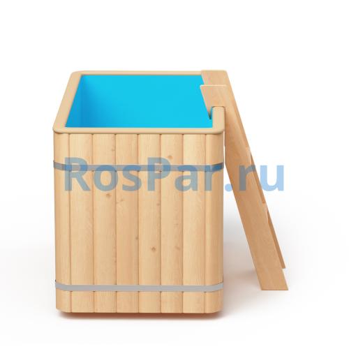 Прямоугольная купель «ORIGINAL» с пластиковой вставкой длина 1400 мм ширина 780 мм высота 900 мм