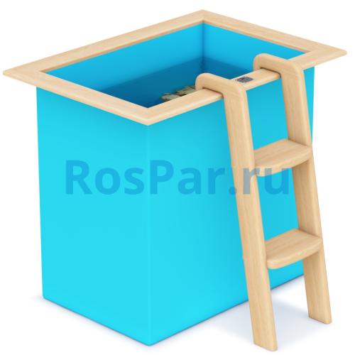 Прямоугольная купель «COMFORT» из полипропилена длина 1200 мм ширина 780 мм высота 1000 мм