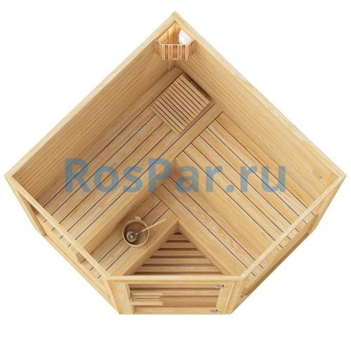 Паровая сауна трехместная угловая «COMFORT» с парогенератором «SteamLux»