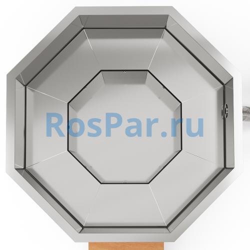 Фурако «PREMIUM Октагон» из нержавеющей стали с внешней печью 2150 мм