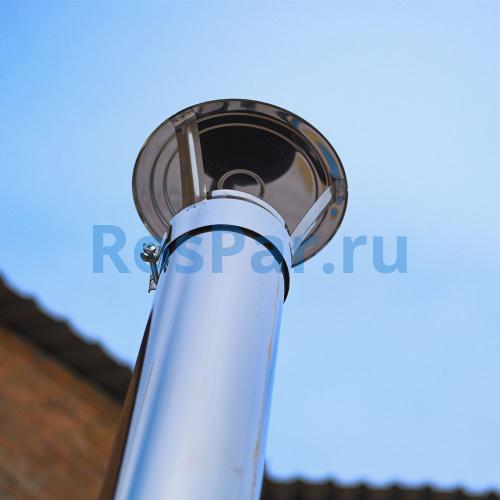 Фурако круглая «COMFORT» из лиственницы с пластиковой вставкой с внешней печью 2000 мм