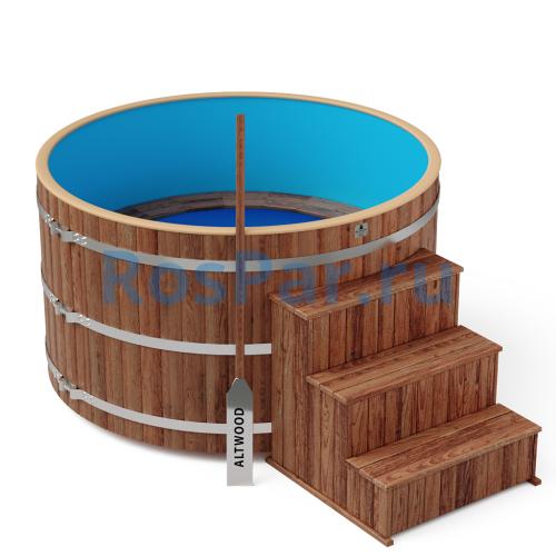 Фурако круглая «COMFORT» из лиственницы с пластиковой вставкой с электроподогревом 2000 мм