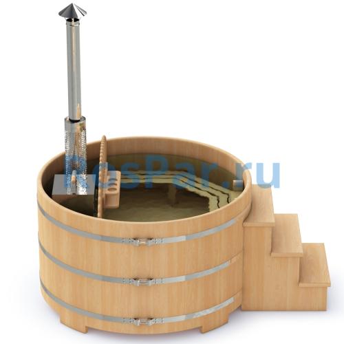 Фурако круглая «PREMIUM» из кедра со встроенной печью 2000 мм