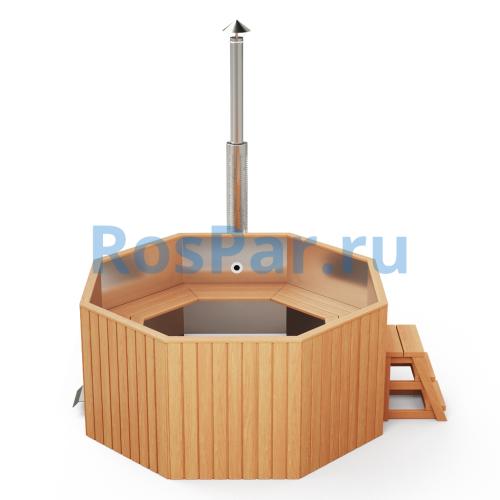 Фурако «COMFORT Октагон» из нержавеющей стали с внешней печью 2000 мм