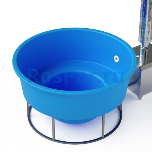 Фурако круглая «PREMIUM terrace» с термопластиковой вставкой с внешней печью 2000 мм