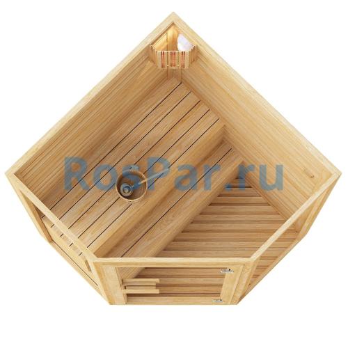 Паровая сауна двухместная угловая «COMFORT» с парогенератором «SteamLux»