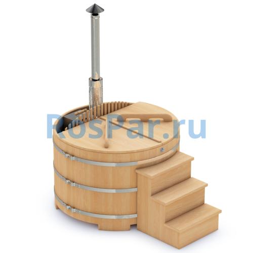 Фурако круглая «PREMIUM» из кедра со встроенной печью 1700 мм