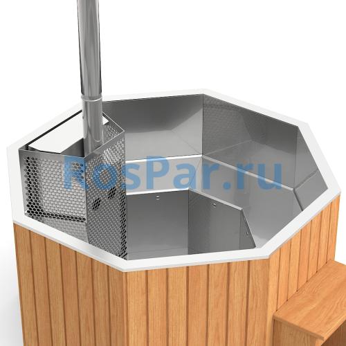 Фурако «PREMIUM Октагон» из нержавеющей стали со встроенной печью 2150 мм