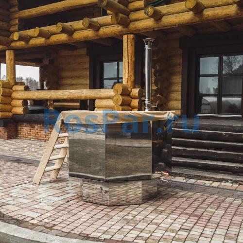 Банный чан 8 гр. «Сибирский знахарь» 1650 мм высота 1250 мм, глубина чаши 850 мм