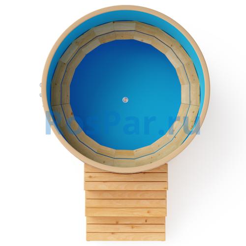 Фурако круглая «COMFORT» из лиственницы с пластиковой вставкой с электроподогревом 1700 мм