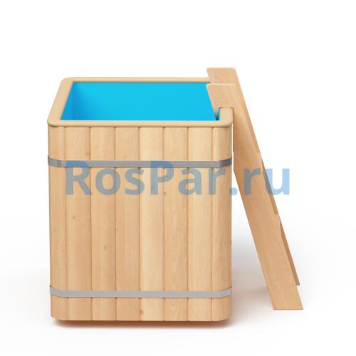 Прямоугольная купель «ORIGINAL» с пластиковой вставкой длина 1000 мм ширина 780 мм высота 900 мм