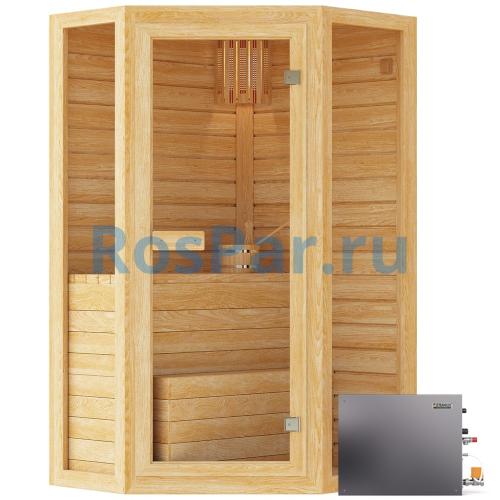 Паровая сауна одноместная угловая «COMFORT» с парогенератором «SteamLux»
