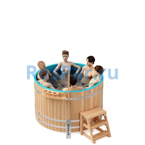 Фурако круглая «COMFORT» из лиственницы с пластиковой вставкой с электроподогревом 1700 мм