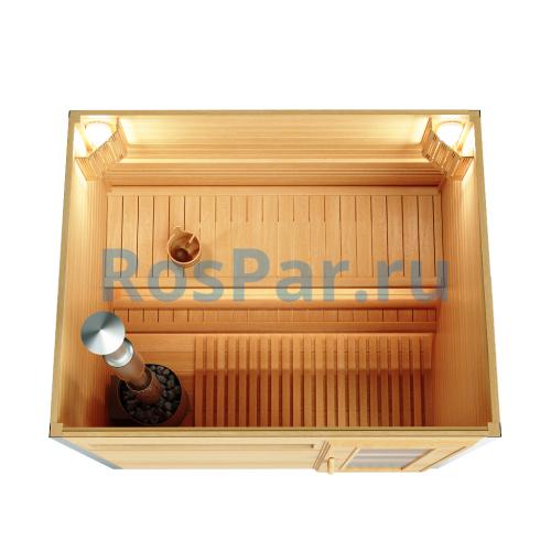Уличная модульная трехместная сауна «COMFORT» с дровяной печью