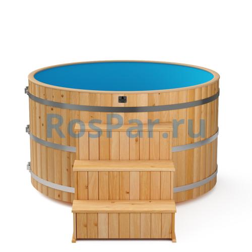 Фурако круглая «COMFORT» из лиственницы с пластиковой вставкой с электроподогревом 2000 мм