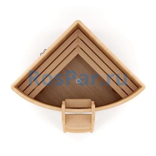 Угловая купель «PREMIUM» из кедра длина 1300 мм ширина 1300 мм высота 1150 мм