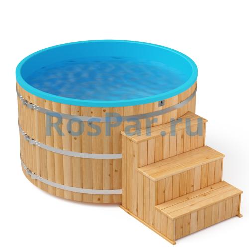 Фурако круглая «COMFORT» из лиственницы с термопластиковой вставкой с электроподогревом 2000 мм