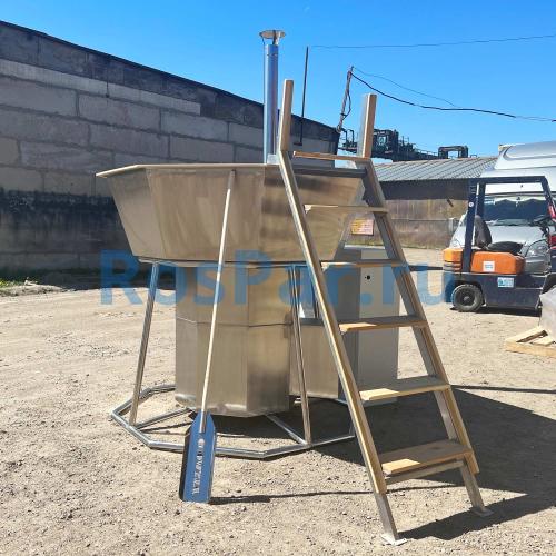 Банный чан «PREMIUM NEO STEEL» на подставке с газовой горелкой 1750 мм