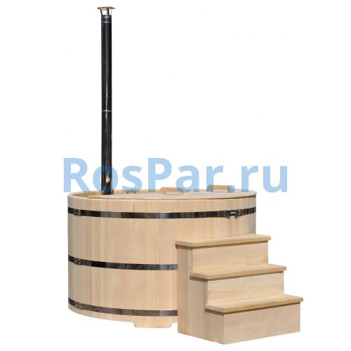 Фурако круглая «PREMIUM» из кедра со встроенной печью 2000 мм