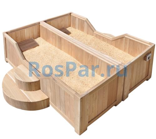 Японская баня Офуро опилочная и галечная