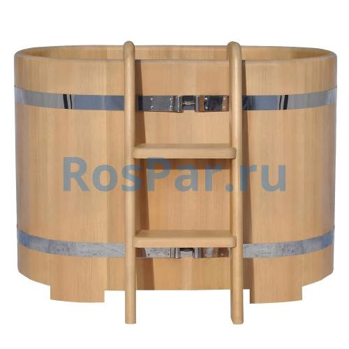Овальная купель «PREMIUM» из кедра длина 1400 мм ширина 780 мм высота 1150 мм