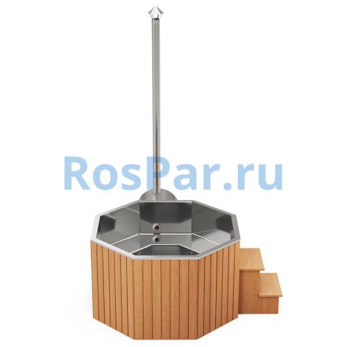 Фурако «PREMIUM Октагон» из нержавеющей стали с внешней печью 2150 мм