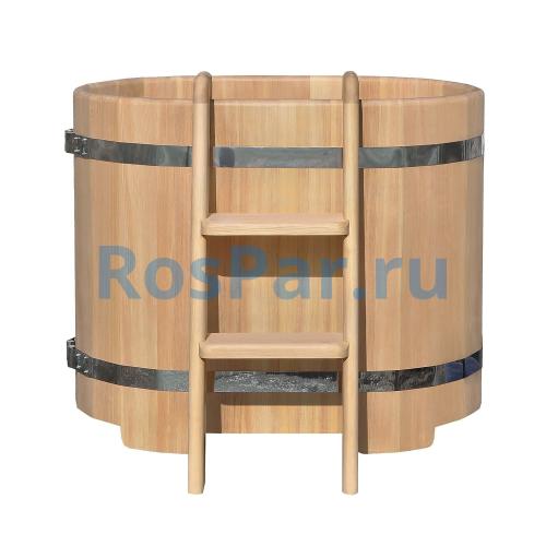 Овальная купель «PREMIUM» из кедра длина 1200 мм ширина 780 мм высота 1150 мм